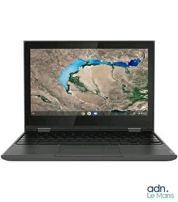 a black laptop with a google earth image on the screen