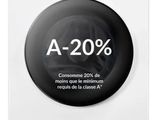 a white washing machine with the words a - 20 % on it