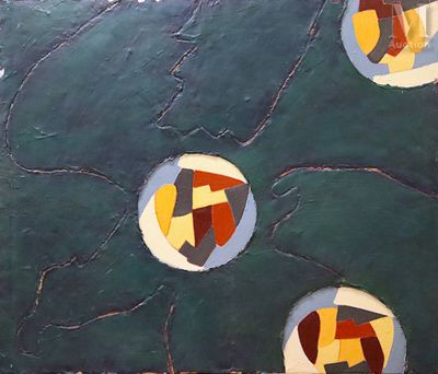 Katia CADMAN (XX-XXI) Acrylique et cire sur toile contrecoll…