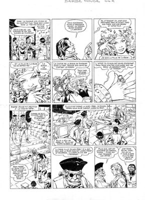 une bande dessinée en noir et blanc avec une autre bande dessinée au milieu