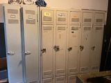 two lockers that are next to each other in a room