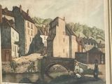 a picture of a picture of a painting of a town