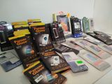 many different types of cell phones on the table