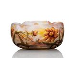 an image of a bowl with flowers painted on it