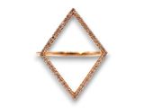 une bague en or en forme de losange, sertie de diamants blancs