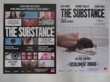 deux affiches de cinéma représentant « The Substance » et « The Substance » accrochées à un mur