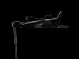 a small airplane that is flying in the dark