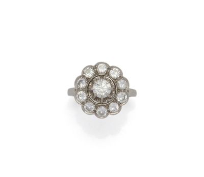 an old cut diamond cluster ring
