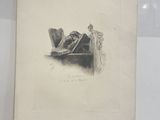 un dessin représentant une femme assise sur une chaise