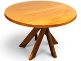 an image of a wooden table with three legs and a round table top