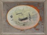 a picture of a painting of a kitchen utensil on a plate