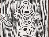 a black and white drawing of a person in a square