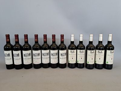 BORDEAUX - Ensemble de 12 bouteilles composé de : 7 bouteill…