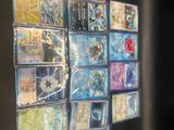 a picture of a room with a lot of cards on the wall
