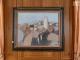 a picture of a painting hanging on a wall in a room