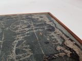 a close up of a piece of cloth on a table