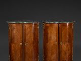 a pair of louis ii style bedside cabinets