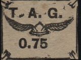 an old stamp with a picture of a bird on it