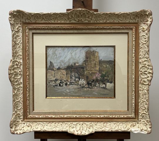 Fernand MAILLAUD (1862-1948) « La Porte de Fès ». Gouache. Signée