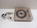 a picture of a turntable with headphones and a record player