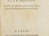 an old book with a black and white image of the title of the book