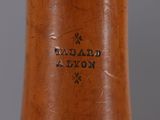 a close up of a baseball bat with a name on it