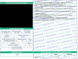 a green and white id card with a picture of a person on it