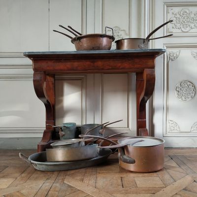 Lot de cuivres de cuisine Comprenant seize pièces. Poinçons … - Photo 1