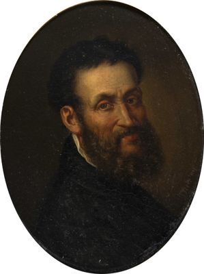 portrait d'un homme barbu vêtu d'un manteau noir