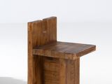 two wooden tables with one sitting on top of it