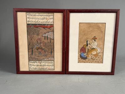 INDE. Ensemble de deux gouaches.
