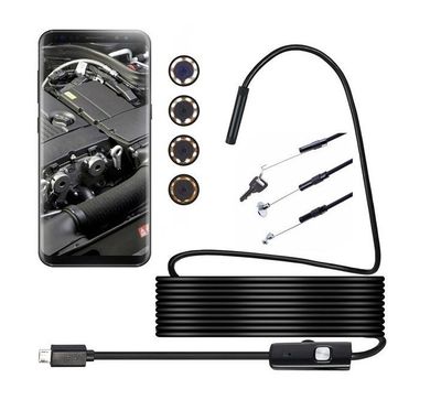 Caméra d'inspection endoscopique compatible USB Android et PC avec câb