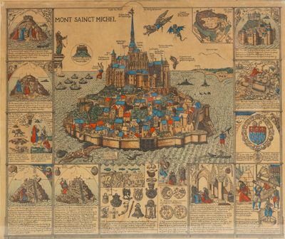 une vieille carte de la ville de Saint-Michel datant du milieu du XIXe siècle