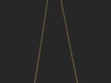 un collier en or dont la chaîne a été coupée en deux et qui est posé sur un fond noir