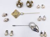several pieces of jewelry including brooches, pins, and brooches