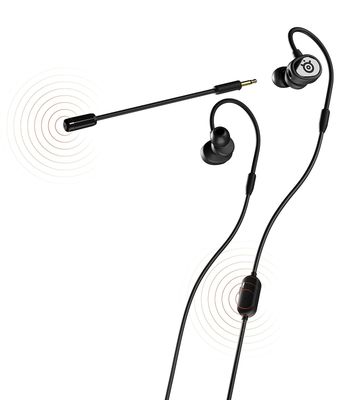 un gros plan sur un casque muni d'un micro