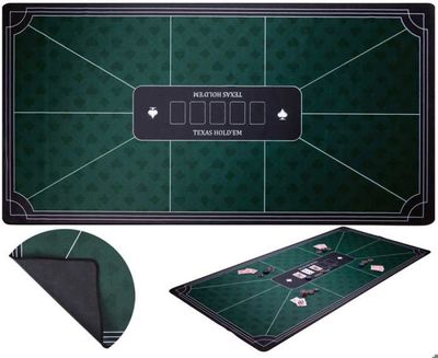100 / ENGELHART - Tapis de poker - vert - Antidérapant…