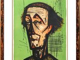 une image représentant un tableau d'un homme sur fond vert