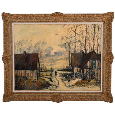 LERNON René. (Né en 1921). « Ferme cauchoise ». - Photo 1