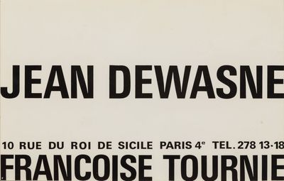 affiche de la tournée de Jean Dewasne à Paris, en France