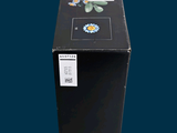 a black box with a floral design on it
