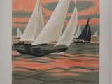 une image représentant un tableau de voiliers en mer