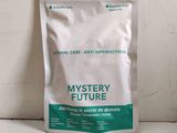 a bag of mystery future powder sitting on top of a counter