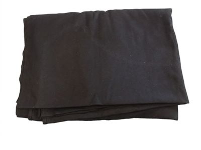 black cloth folded on top of each other on a white background