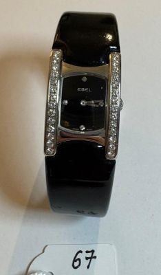 Montre en acier, signée - EBEL - BELUGA - Fond noir, Brancar…