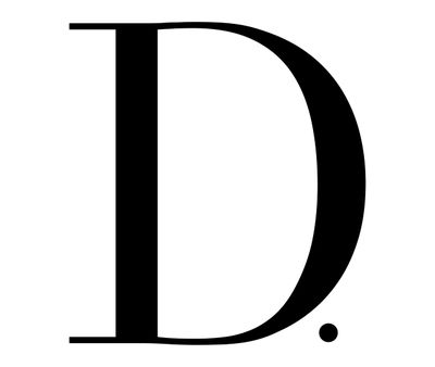 a black and white image of the letter d