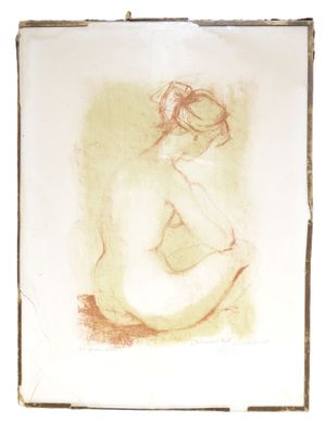 Guily JOFFRIN (1909-2007). Femme nue de dos.