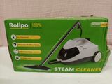 the box of the steam cleaner is open on the table