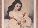 une image d'un tableau représentant une femme en robe blanche