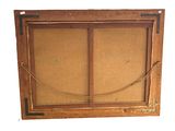 a picture of an old wooden window with a rope hanging from it